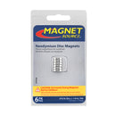 Magnet Source .118 in. L X .472 in. W Silver Super Disc Magnets 4.3 lb. pull 6 pc
