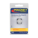 Magnet Source .118 in. L X .709 in. W Silver Super Disc Magnets 6.5 lb. pull 3 pc