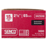Senco 2-1/2 in. L X 15 Ga. Angled Strip Galvanized Finish Nails 34 deg 3000 pk