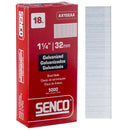 Senco 1-1/4 in. L X 18 Ga. Straight Strip Galvanized Brad Nails 5000 pk