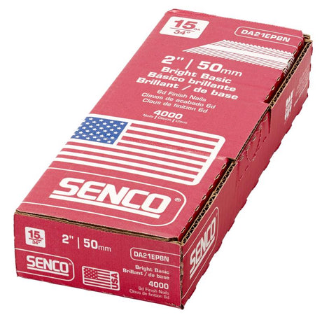 Senco 2 in. L X 15 Ga. Angled Strip Bright Finish Nails 34 deg 4000 pk