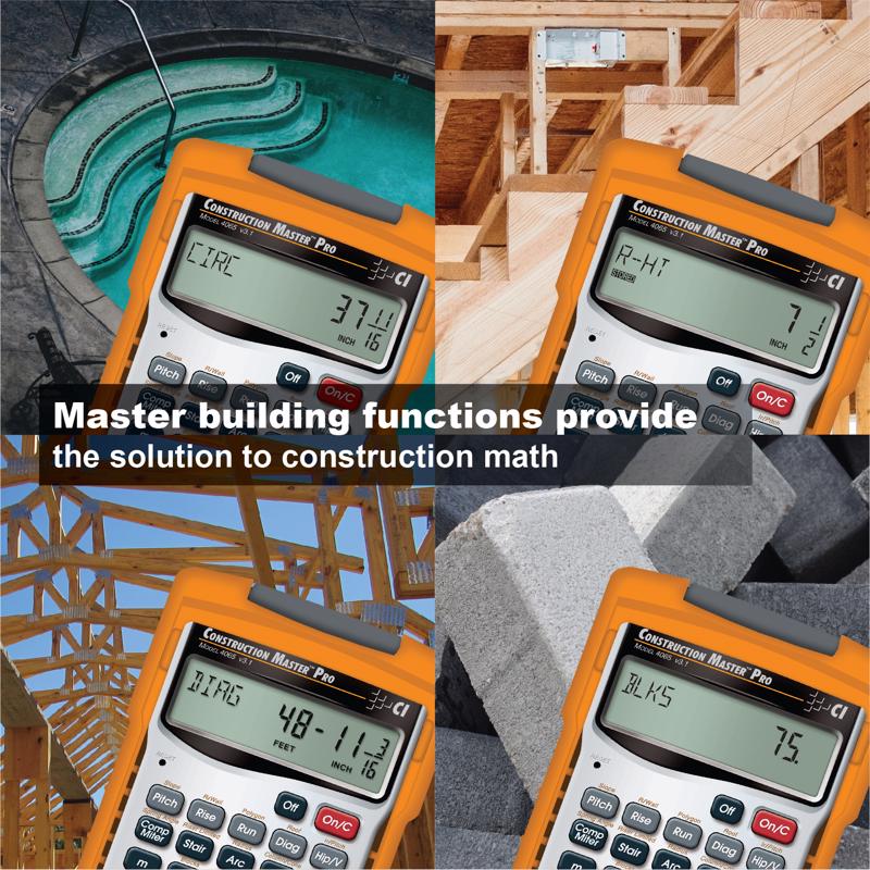 Calculated Industries Master Pro Gray 11 digit Construction Calculator