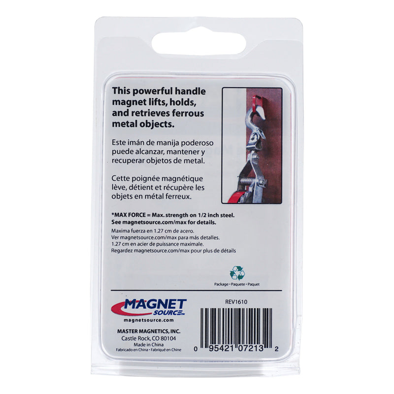 Magnet Source 2 in. L X .75 in. W Red Handle Magnet 50 lb. pull 1 pc