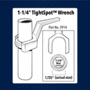 Superior Tool Pedestal Sink Wrench Silver 1 pc