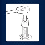 Superior Tool Drain Wrench Gray 1 pc