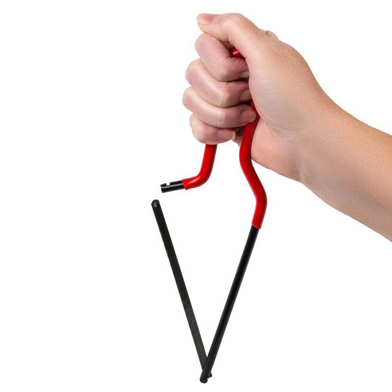Superior Tool 6 in. High Carbon Steel Professional Mini Hacksaw Black/Red 1 pc