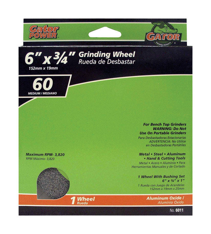 WHEEL GRIND 6X3/4X1"M AL