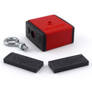 Magnet Source 2.375 in. L X 2.375 in. W Red Retrieving Magnet 100 lb. pull 1 pc