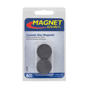 Master Magnetics .156 in. Ceramic Disc Magnets 0.8 lb. pull 3.5 MGOe Black 6 pc