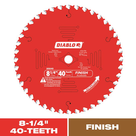 Diablo 8-1/4 in. D X 5/8 in. TiCo Hi-Density Carbide Finishing Saw Blade 40 teeth 1 pk