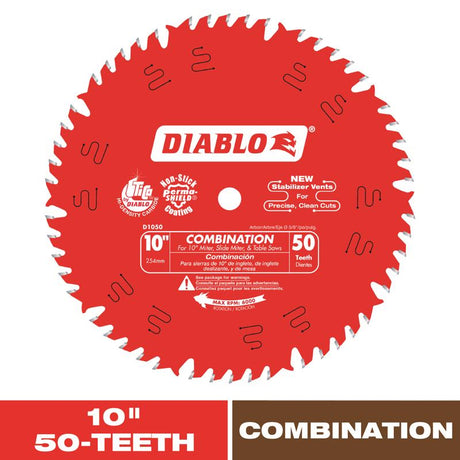 Diablo 10 in. D X 5/8 in. TiCo Hi-Density Carbide Combination Saw Blade 50 teeth 1 pk