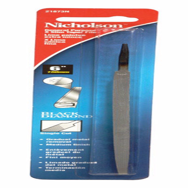 Nicholson 6 in. L X 1.3 in. W High Carbon Steel Single Cut Extra Slim Taper File 1 pc