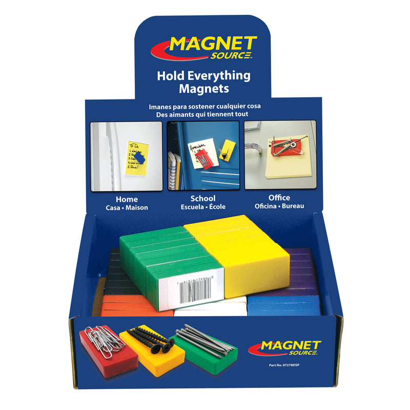 Magnet Source 2 in. L X 1 in. W Assorted Magnetic Posting Magnets 3 lb. pull 1 pc
