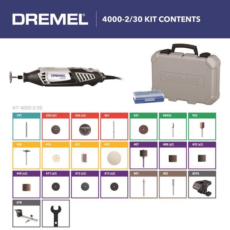 Dremel 4000 1.6 amps Corded Rotary Tool Kit