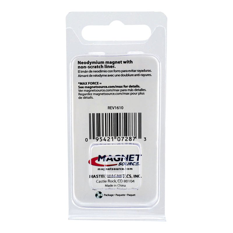 Magnet Source 1-1/8 in. L X 0.25 in. W Silver Round Magnet with Ring 35 lb. pull 1 pc