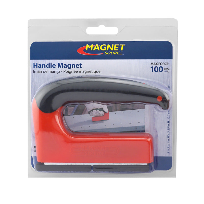 Magnet Source 5.25 in. L X 1 in. W Red Handle Magnet 100 lb. pull 1 pc