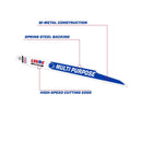 LENOX MULTIWOLF 12 in. Bi-Metal WAVE EDGE Reciprocating Saw Blade 10/14 TPI 1 pk