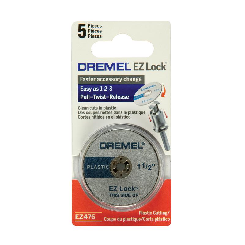 Dremel EZ Lock 1-1/2 in. D X 1/8 in. Fiberglass Cut-Off Wheel 5 pc