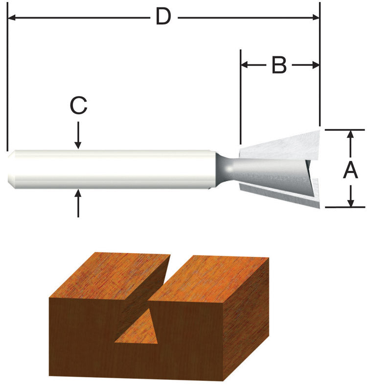 ROUTER BIT 3/8" DOVETAIL