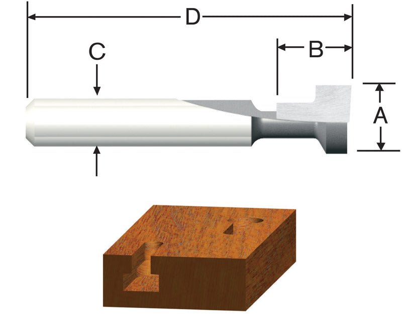 ROUTER BIT 3/8" KEYHOLE