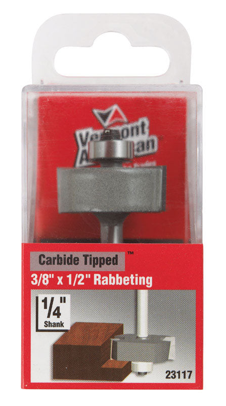 Vermont American 1-1/4 in. D X 3/8 in. X 2-1/8 in. L Carbide Tipped Rabbeting Router Bit