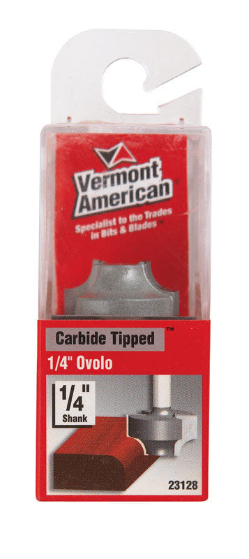 Vermont American 1 in. D X 1/4 in. X 1 in. L Carbide Tipped Ovolo Router Bit