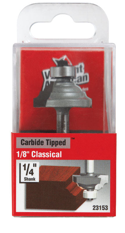 Vermont American 1-1/8 in. D X 1/8 in. X 2-1/8 in. L Carbide Tipped 2-Flute Classical Router Bit