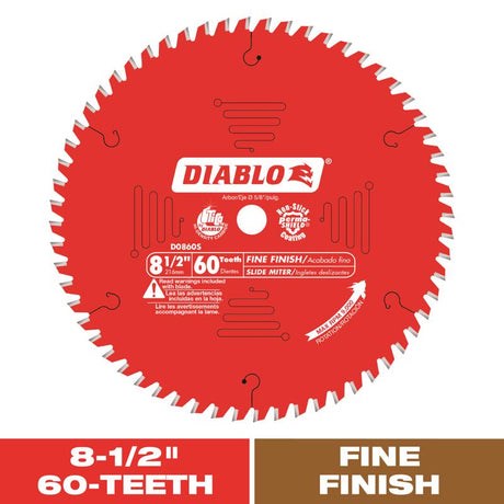 Diablo 8-1/2 in. D X 5/8 in. TiCo Hi-Density Carbide Miter Saw Blade 60 teeth 1 pk