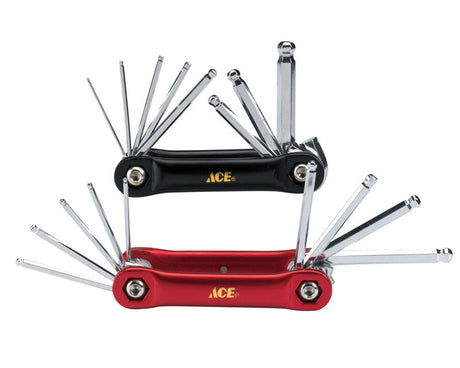 Ace Metric and SAE Fold-Up Hex Key Set 17 pc