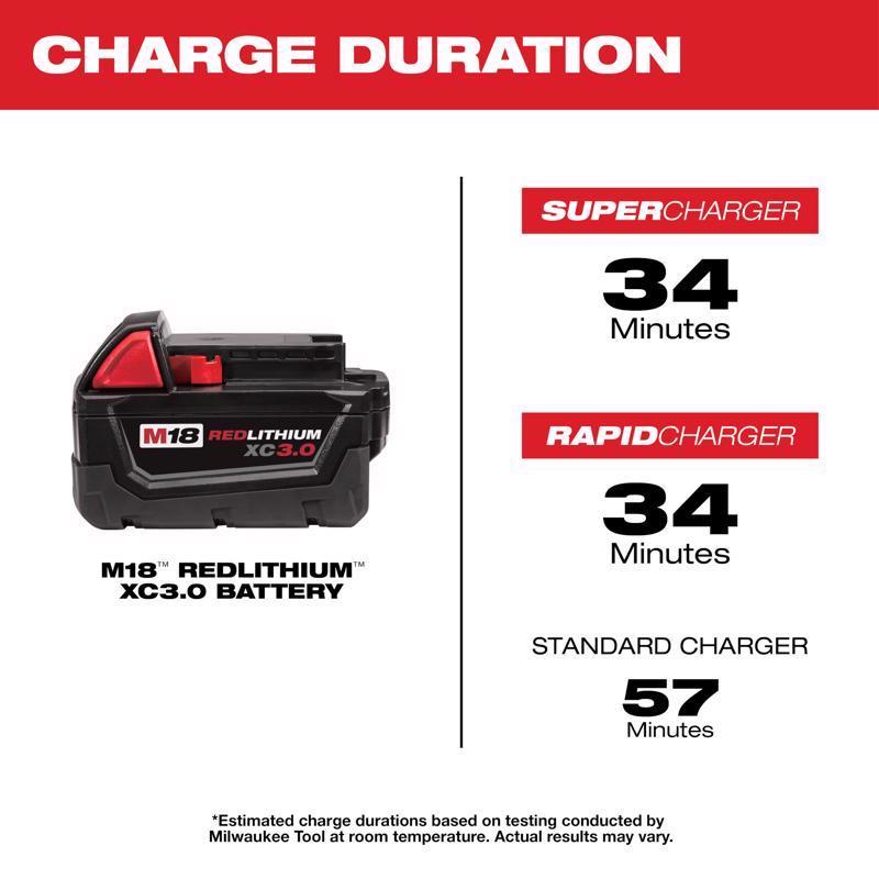 Milwaukee M18 RedLithium XC 3 Ah Lithium-Ion Battery Pack 1 pc