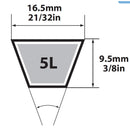 Mitsuboshi FHP 5L730 Standard General Utility V-Belt 0.63 in. W X 73 in. L For Fractional Horsepower