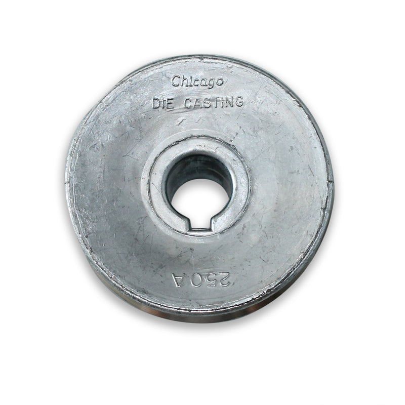 Chicago Die Cast 2 1/2 in. D Zinc Single V Grooved Pulley