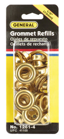 General 1/2 in. D Brass Grommet Refill 24 pk