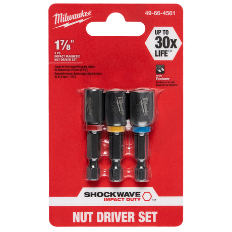 Milwaukee Shockwave 1-7/8 in. L Steel Nut Driver Set 3 pc