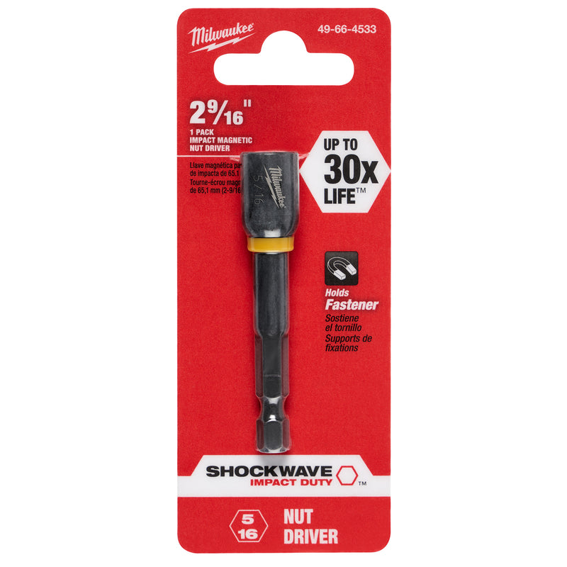 Milwaukee Shockwave 5/16 in. X 2-9/16 in. L Steel Nut Driver 1 pc