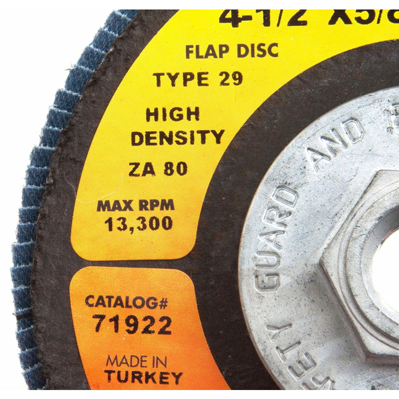 Forney 4-1/2 in. D X 5/8 in. Zirconia Aluminum Oxide Flap Disc 40 Grit 1 pc