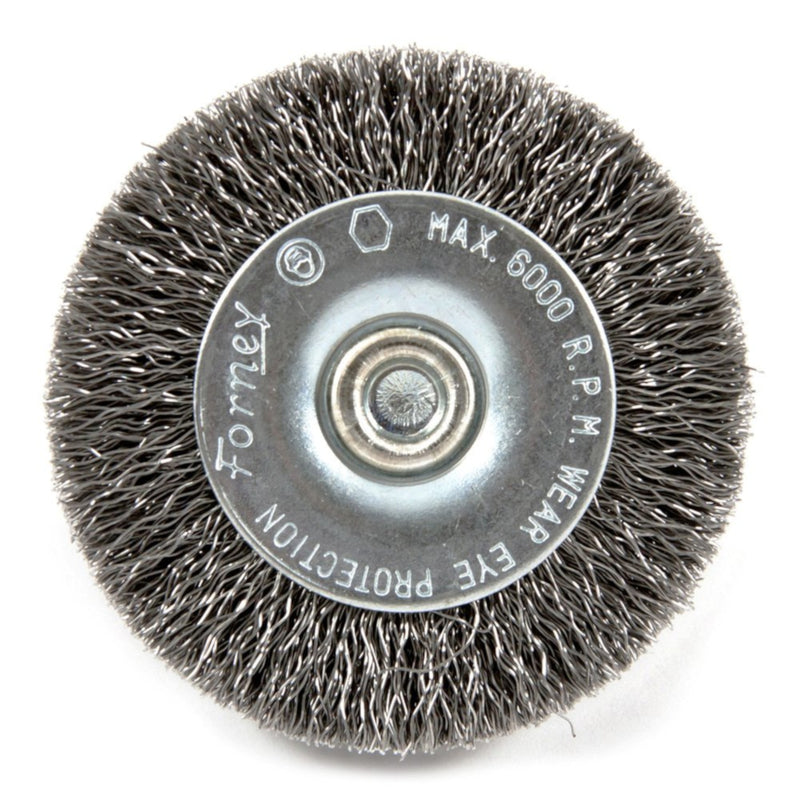 Forney 2 in. Crimped Wire Wheel Brush Metal 6000 rpm 1 pc