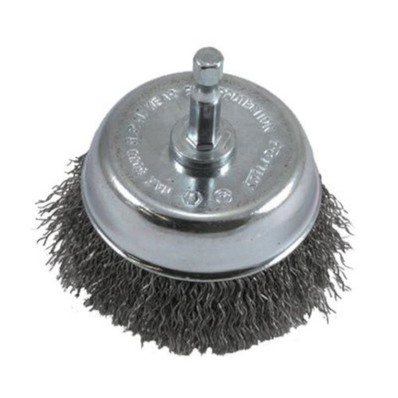 Forney 3 in. D X 1/4 in. Coarse Steel Crimped Wire Cup Brush 6000 rpm 1 pc