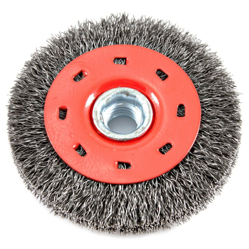 Forney 4 in. Crimped Wire Wheel Brush Metal 15000 rpm 1 pc