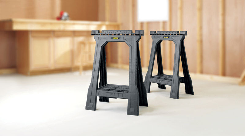 Stanley 32 in. H X 22-1/2 in. W X 5 in. D Folding Sawhorse 800 lb. cap. 2 pk