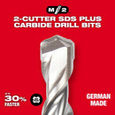 Milwaukee M/2 1/4 in. X 6 in. L Carbide Tipped Hammer Drill Bit SDS-Plus Shank 1 pc