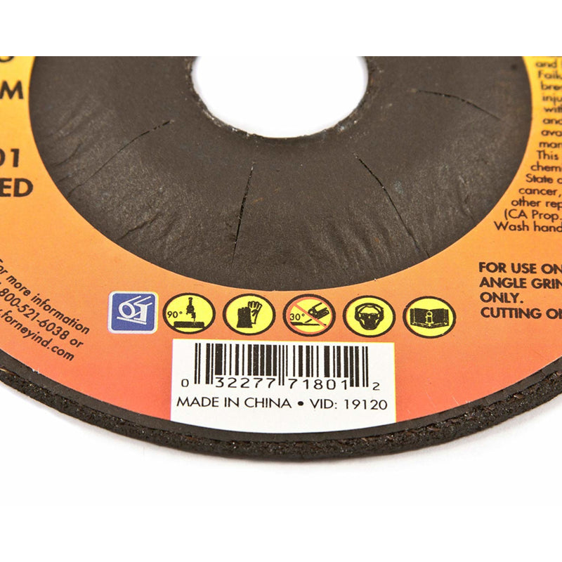 Forney 4-1/2 in. D X 7/8 in. Aluminum Oxide Metal Cut-Off Wheel 1 pc