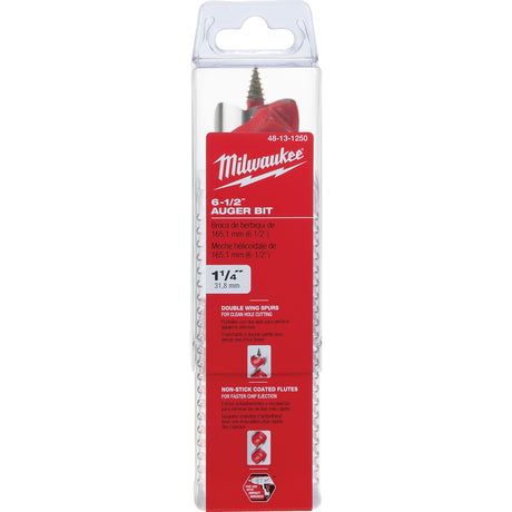 Milwaukee 1.25 in. D X 6.5 in. L Auger Bit Hardened Steel 1 pc