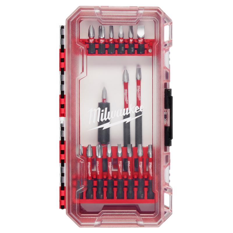 Milwaukee Shockwave Assorted 1/4 in. hex Impact Driver Bit Set 18 pc