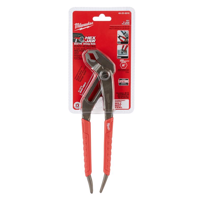 Milwaukee Ream & Punch 10 in. Forged Alloy Steel Hex Jaw Pliers