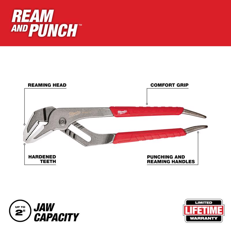 Milwaukee Ream & Punch 10 in. Forged Alloy Steel Straight Jaw Pliers