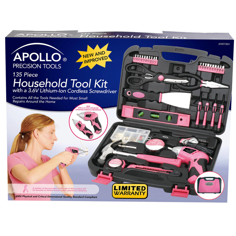 Apollo Tools Household Tool Kit 135 pc
