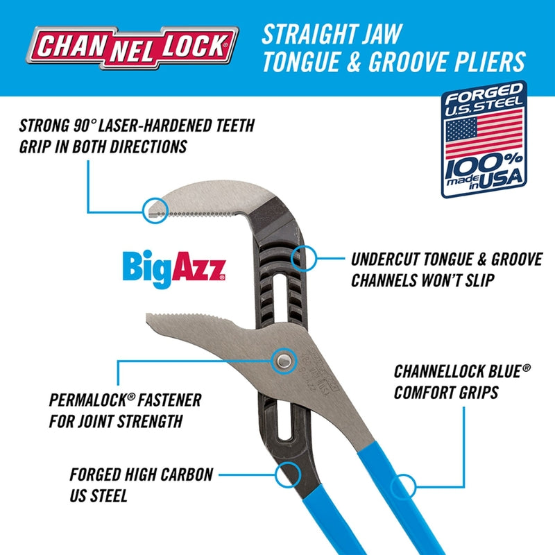 Channellock 20-1/4 in. Carbon Steel Tongue and Groove Pliers