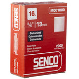 Senco 3/4 in. L X 16 Ga. Straight Strip Galvanized Finish Nails 20 deg 2000 pk