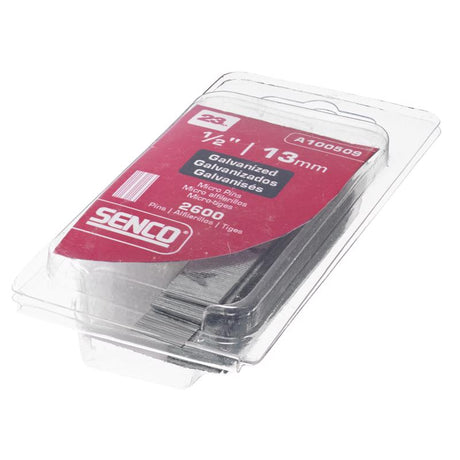 Senco 1/2 in. L X 23 Ga. Straight Strip Galvanized Micro Pins 2,600 pk